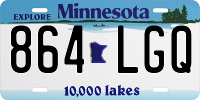 MN license plate 864LGQ