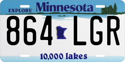 MN license plate 864LGR