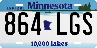 MN license plate 864LGS