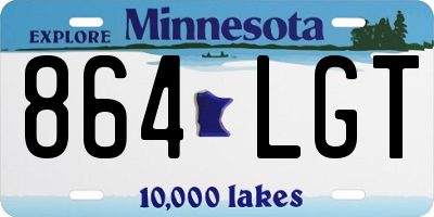 MN license plate 864LGT