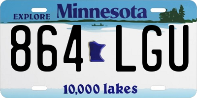 MN license plate 864LGU