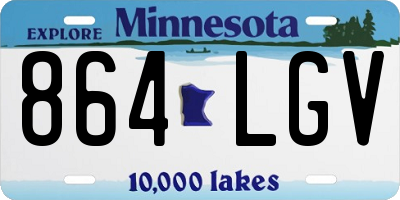 MN license plate 864LGV
