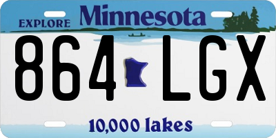MN license plate 864LGX