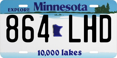 MN license plate 864LHD