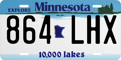 MN license plate 864LHX