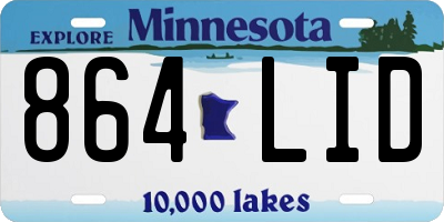MN license plate 864LID