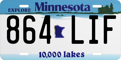 MN license plate 864LIF