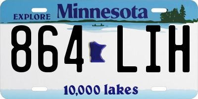 MN license plate 864LIH