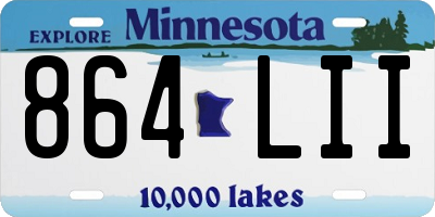 MN license plate 864LII