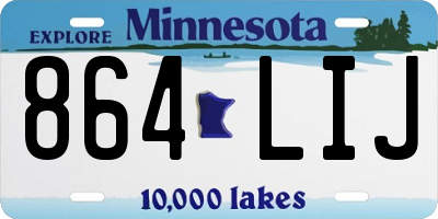 MN license plate 864LIJ
