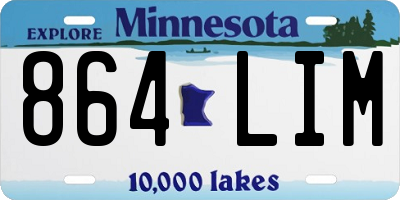 MN license plate 864LIM