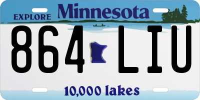 MN license plate 864LIU