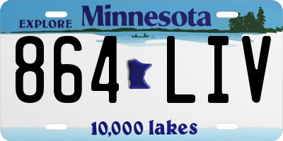 MN license plate 864LIV