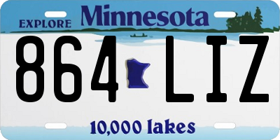 MN license plate 864LIZ