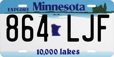 MN license plate 864LJF