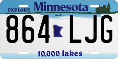 MN license plate 864LJG