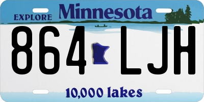 MN license plate 864LJH