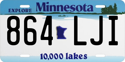 MN license plate 864LJI