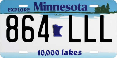 MN license plate 864LLL