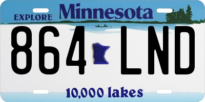MN license plate 864LND