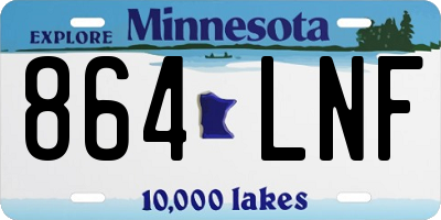 MN license plate 864LNF