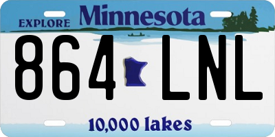 MN license plate 864LNL