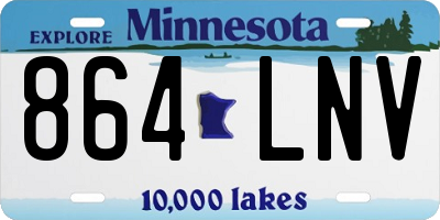 MN license plate 864LNV