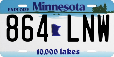 MN license plate 864LNW