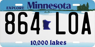 MN license plate 864LOA