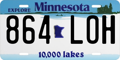 MN license plate 864LOH
