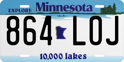 MN license plate 864LOJ