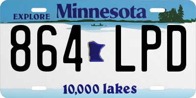 MN license plate 864LPD