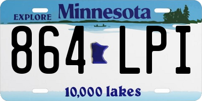 MN license plate 864LPI