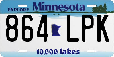 MN license plate 864LPK