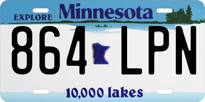 MN license plate 864LPN
