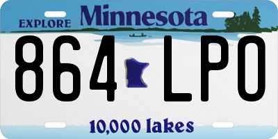 MN license plate 864LPO