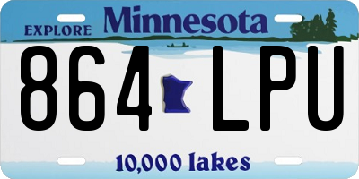 MN license plate 864LPU