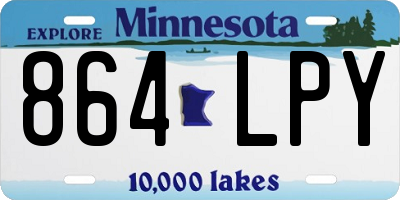 MN license plate 864LPY