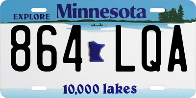 MN license plate 864LQA
