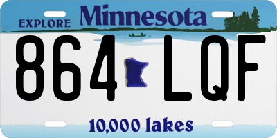 MN license plate 864LQF