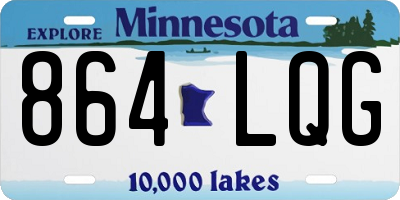 MN license plate 864LQG