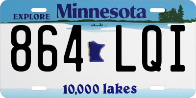 MN license plate 864LQI