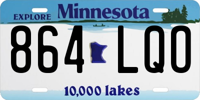 MN license plate 864LQO