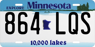 MN license plate 864LQS