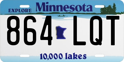 MN license plate 864LQT
