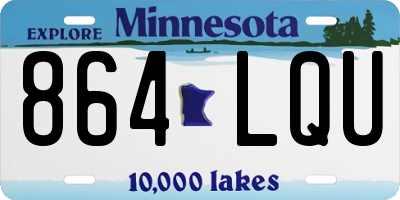 MN license plate 864LQU
