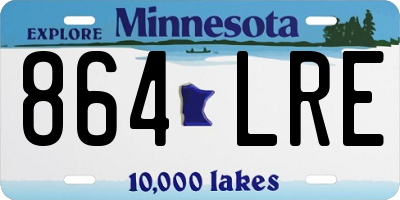 MN license plate 864LRE
