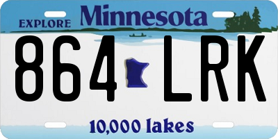 MN license plate 864LRK