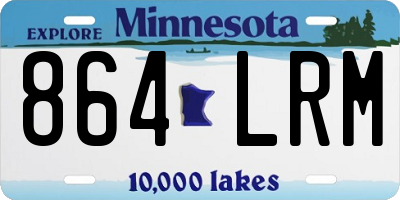 MN license plate 864LRM