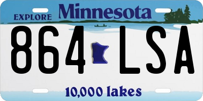 MN license plate 864LSA